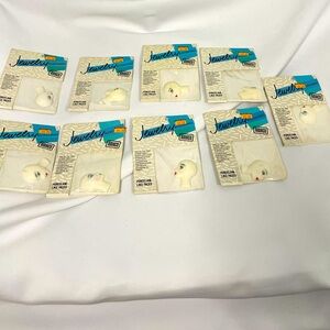 VTG AMACO Friendly Plastic jewelry accessories ‘porcelain-like faces’ lot of 9